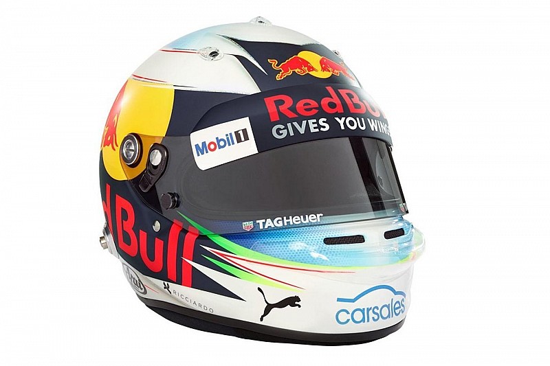 Ricciardo muestra los nuevos colores de su casco para 2017