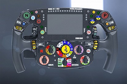 Formel-1-Technik: Neuer Knopf am Ferrari-Lenkrad von Sebastian Vettel