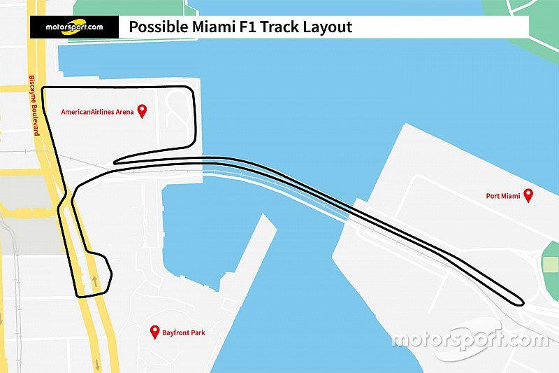 Así sería el circuito donde correría la F1 en Miami