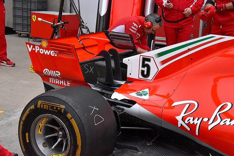 Ferrari: tolta la T-wing per ridurre la resistenza all'avanzamento della SF71H