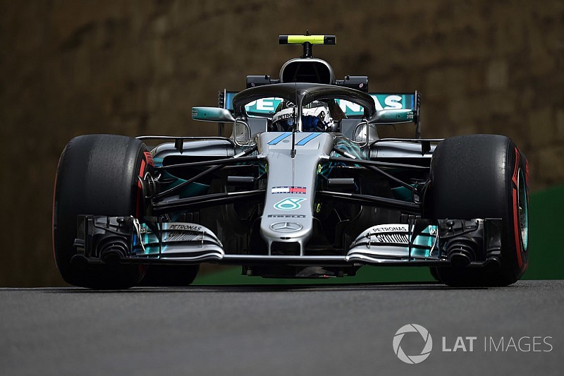Azerbaijan GP: Bottas leads FP1 as Verstappen crashes
