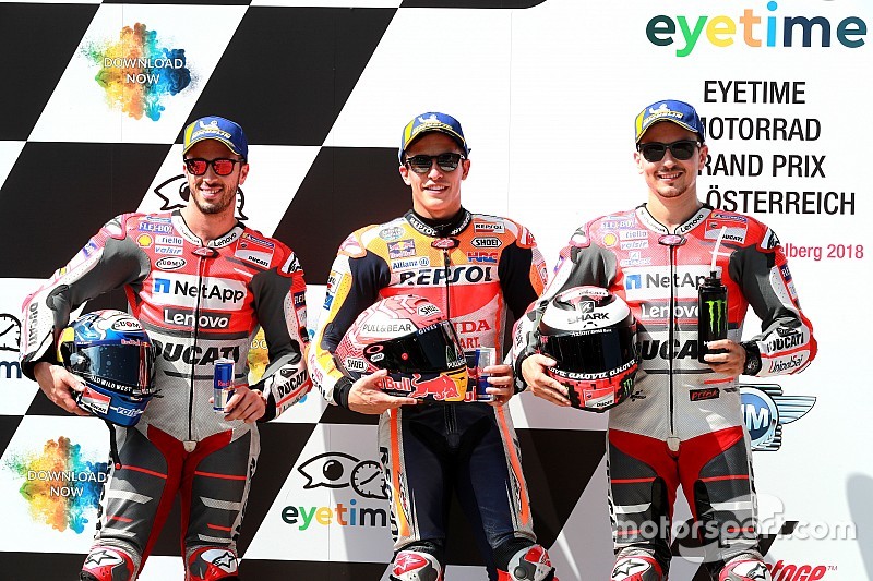 La parrilla de inicio del GP de MotoGP de Austria