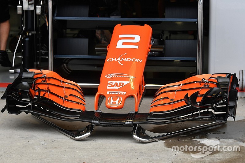 McLaren: l'ultimo flap dell'ala anteriore è più scarico