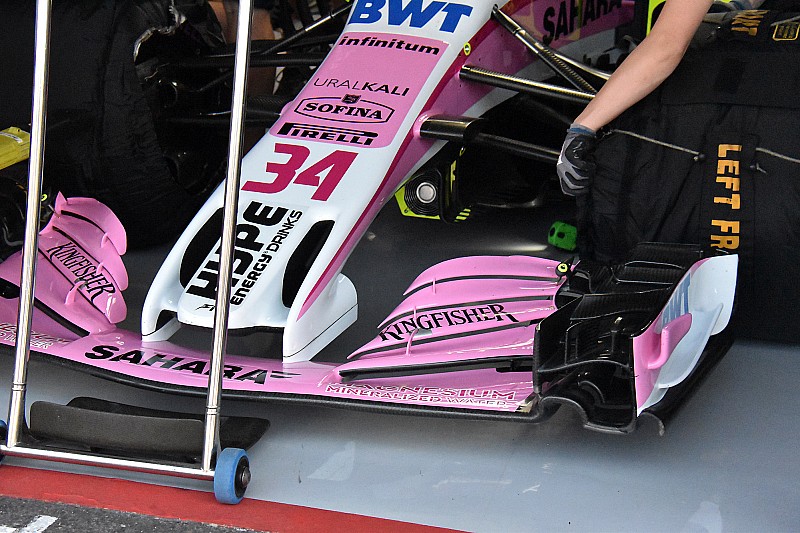 2019-re tervezett szárnyat próbál ki a Force India a hungaroringi teszten