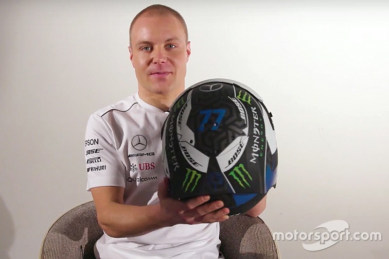 VIDEO: Bottas reveló su casco diseñado por un fan