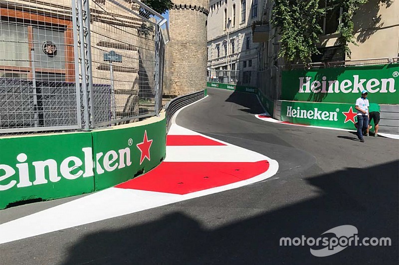 Nach Unfällen: Formel 1 verändert Randstein in Baku
