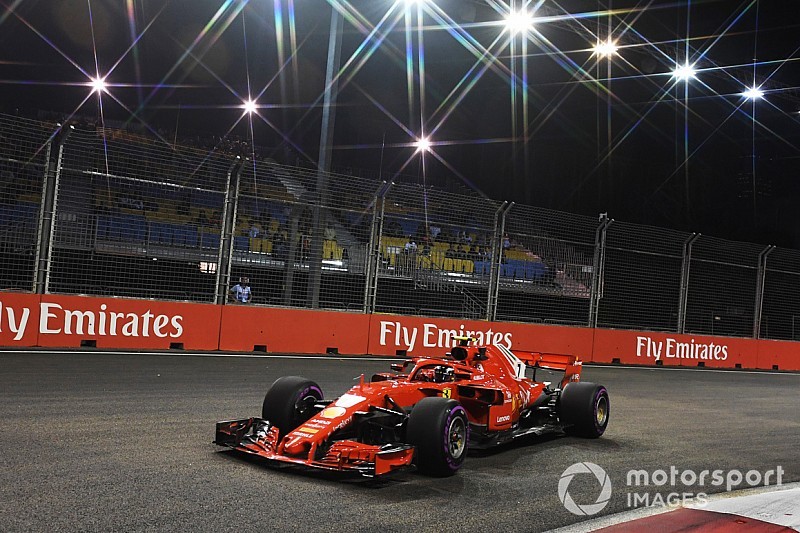 Raikkonen snelste op eerste dag in Singapore, Verstappen derde