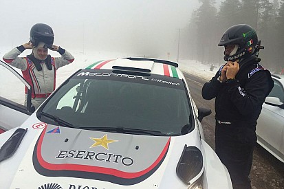 Rendina nel WRC2 con la livrea dell'Esercito Italiano