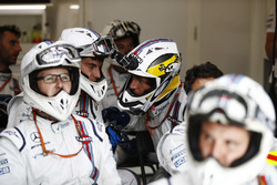 Television presenter Guy Martin joins the Williams mechanics