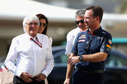 Bernie Ecclestone und Christian Horner, Red Bull Racing Teamchef