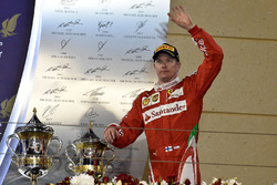 Podium: tweede Kimi Raikkonen, Ferrari