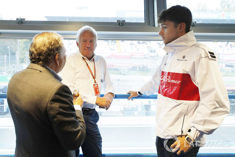 Charlie Whiting, Jean Todt, Presidente de la FIA, Charles Leclerc, Sauber F1 Team