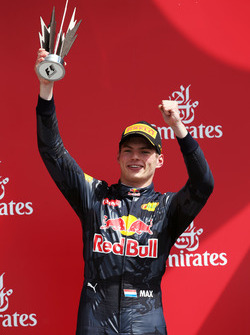 Max Verstappen, Red Bull Racing viert zijn derde plaats op het podium