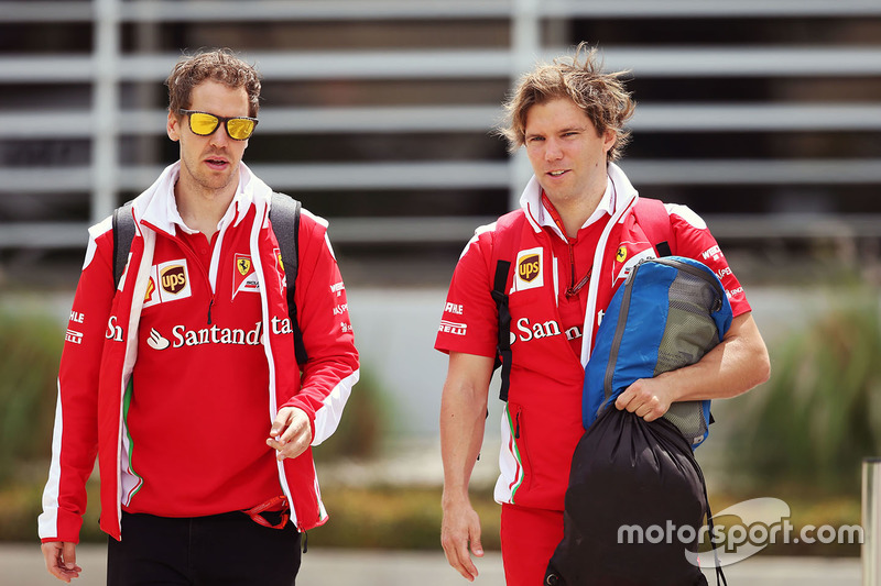 Sebastian Vettel, Ferrari with Antti Kontsas, Personal Trainer