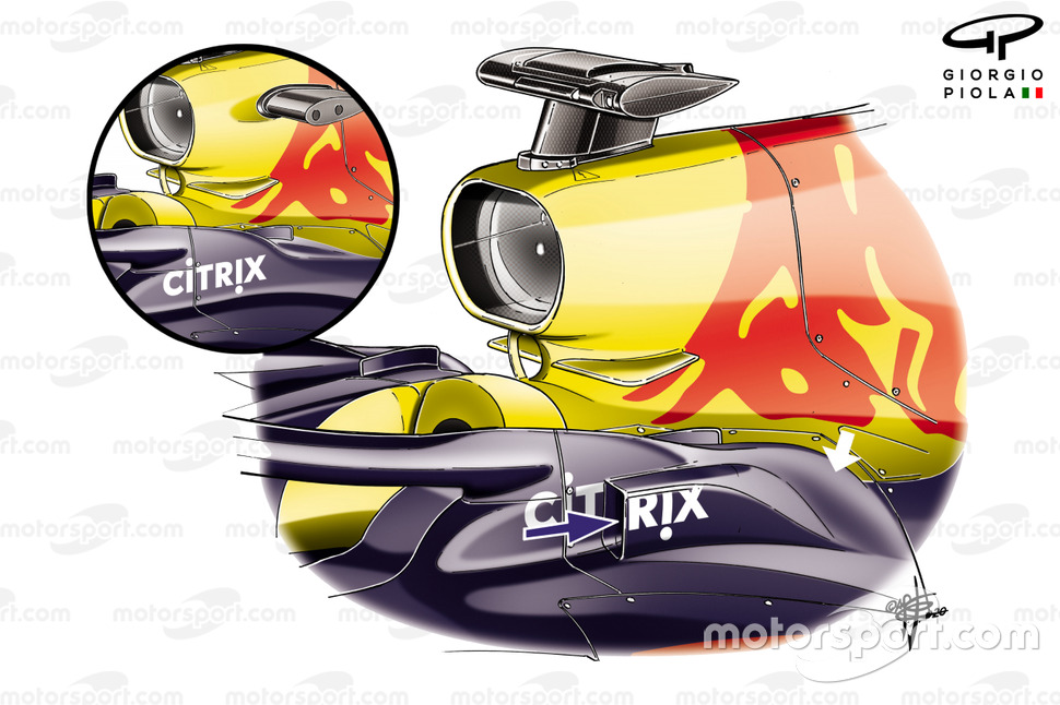 Варианты области кокпита Red Bull RB16