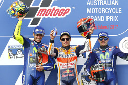 Podium: 1. Marc Marquez, Repsol Honda Team; 2. Valentino Rossi, Yamaha Factory Racing; 3. Maverick V