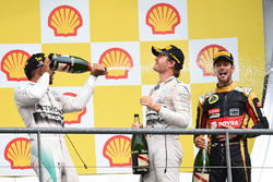 Podyum: Yarış galibi Lewis Hamilton, Mercedes AMG F1, 2. Nico Rosberg, Mercedes AMG F1, 3. Romain Gr