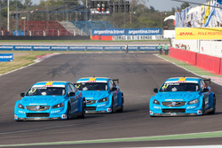 Nicky Catsburg, Thed Björk, Nestor Girolami, Polestar Cyan Racing, Volvo S60 Polestar durante le qua