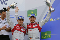 Third place #7 Audi Sport Team Joest Audi R18: Marcel Fässler, Andre Lotterer