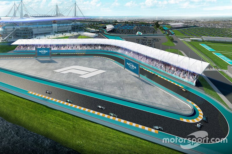 Muestra computarizada de la pista de Miami.
