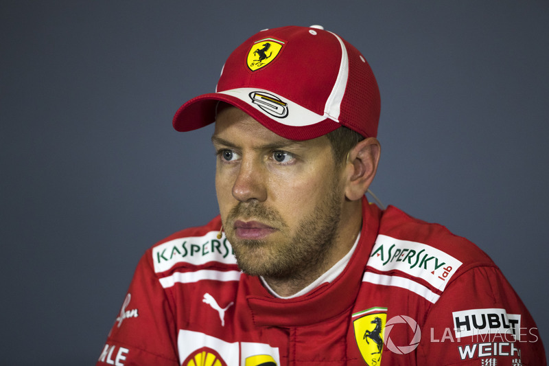 Sebastian Vettel, Ferrari en la conferencia de prensa