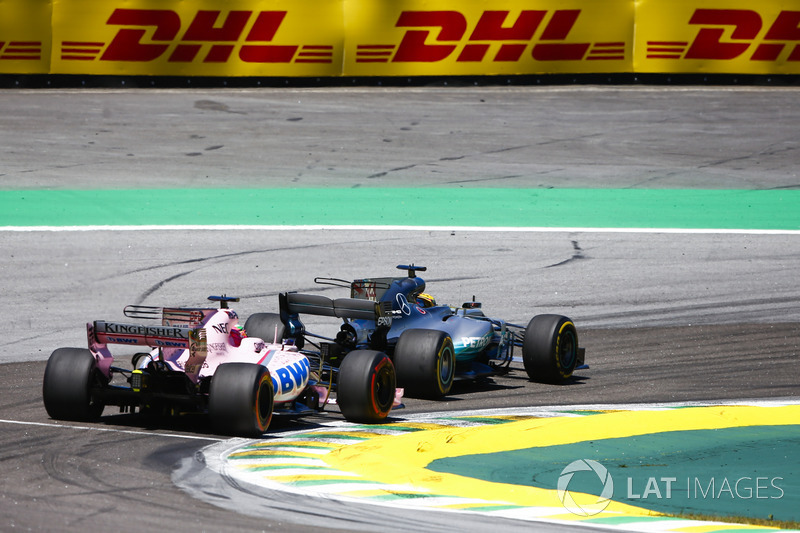 Льюіс Хемілтон, Mercedes AMG F1 W08, Серхіо Перес, Sahara Force India F1 VJM10