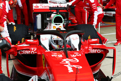 Sebastian Vettel, Ferrari SF16-H running the Halo cockpit cove