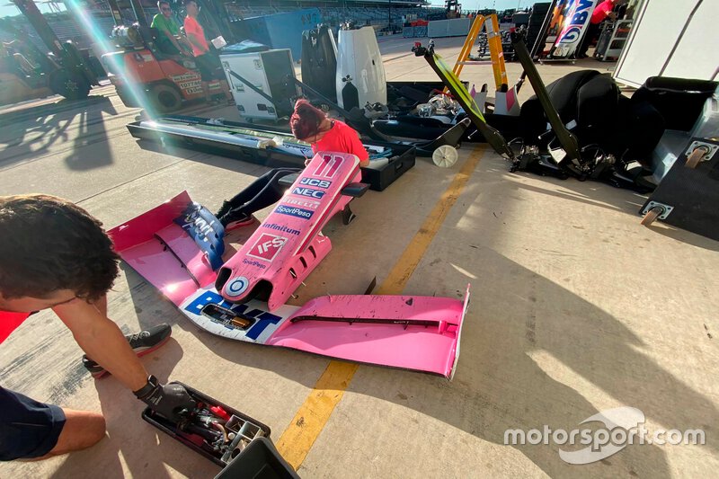 Alerón delantero del coche de Sergio Pérez, Racing Point RP19