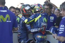 2. Maverick Viñales, Yamaha Factory Racing; 3. Valentino Rossi, Yamaha Factory Racing