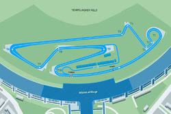Streckenlayout der Formel E am Flughafen Tempelhof in Berlin 2017