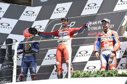 Podium: 1. Andrea Dovizioso, Ducati Team; 2. Maverick Viñales, Yamaha Factory Racing; 3. Danilo Petr