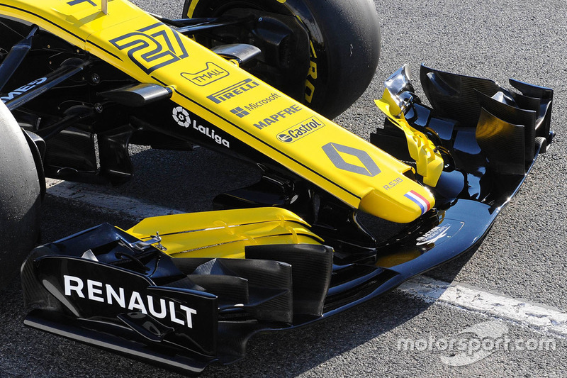 L'aileron avant de la Renault Sport F1 Team RS18