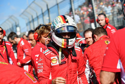 Sebastian Vettel, Ferrari on the grid
