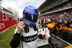 Fernando Alonso, McLaren, on the grid