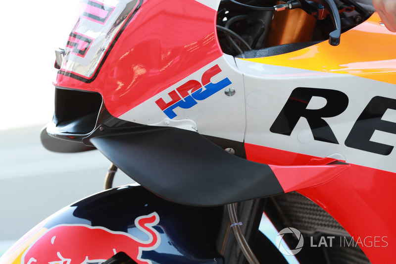Detail fairing motor Marc Marquez, Repsol Honda Team