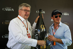 Ross Brawn, Formula One Managing Director of Motorsports and Alex Mea, Carbon Champagne
