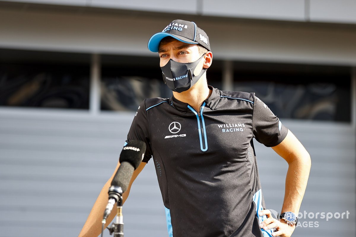 George Russell, Williams Racing parle aux médias