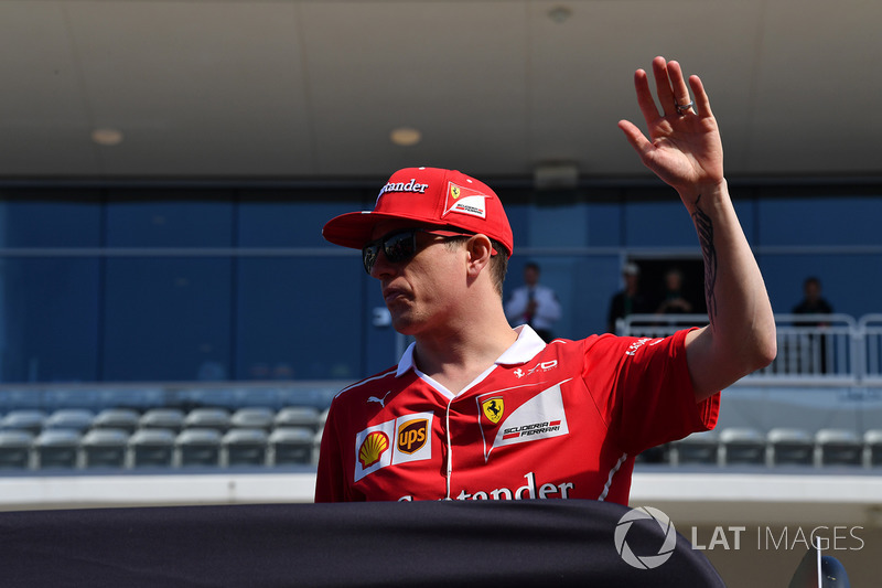 Kimi Raikkonen, Ferrari en el desfile de pilotos