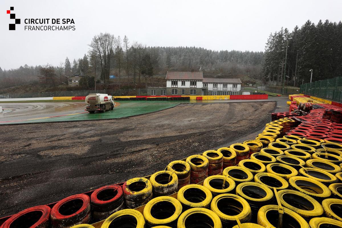 Spa-Francorchamps track work in progress