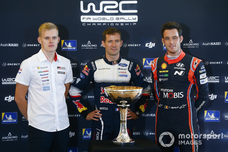 Отт Тянак, Toyota Gazoo Racing, Toyota Yaris WRC 2018, Себастьян Ож'є, M-Sport Ford, Ford Fiesta WRC 2018, Тьєррі Ньовілль, Hyundai Motorsport, Hyundai i20 Coupé WRC 2018