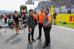 Landon Norris, Development Driver, McLaren, Eric Boullier, Racing Director, McLaren, Zak Brown, Exec
