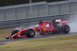 Sebastian Vettel, Ferrari, prova le gomme Pirelli 2017
