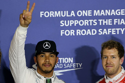Polesitter Lewis Hamilton, Mercedes AMG F1 Team, third place Sebastian Vettel, Ferrari