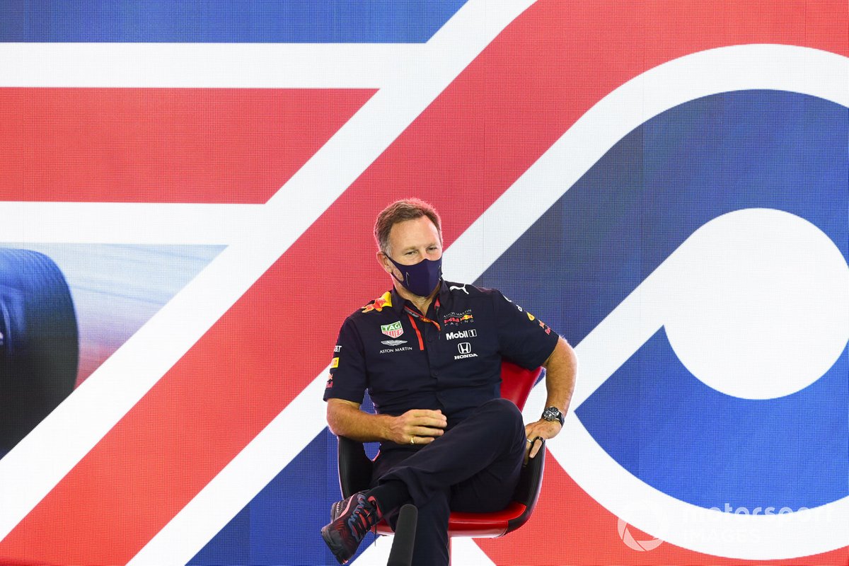 Christian Horner, Team Principal, Red Bull Racing in the press conference