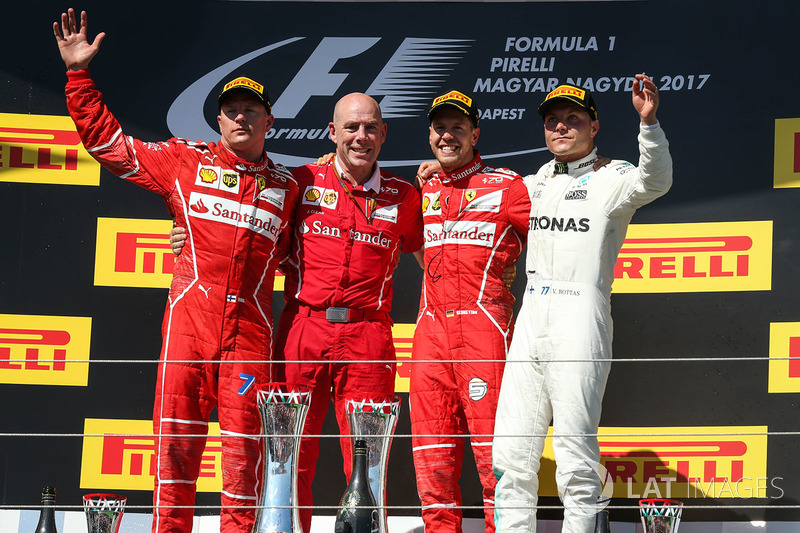 Macaristan GP - Kazanan Sebastian Vettel, 2. Kimi Raikkonen, 3. Valtteri Bottas