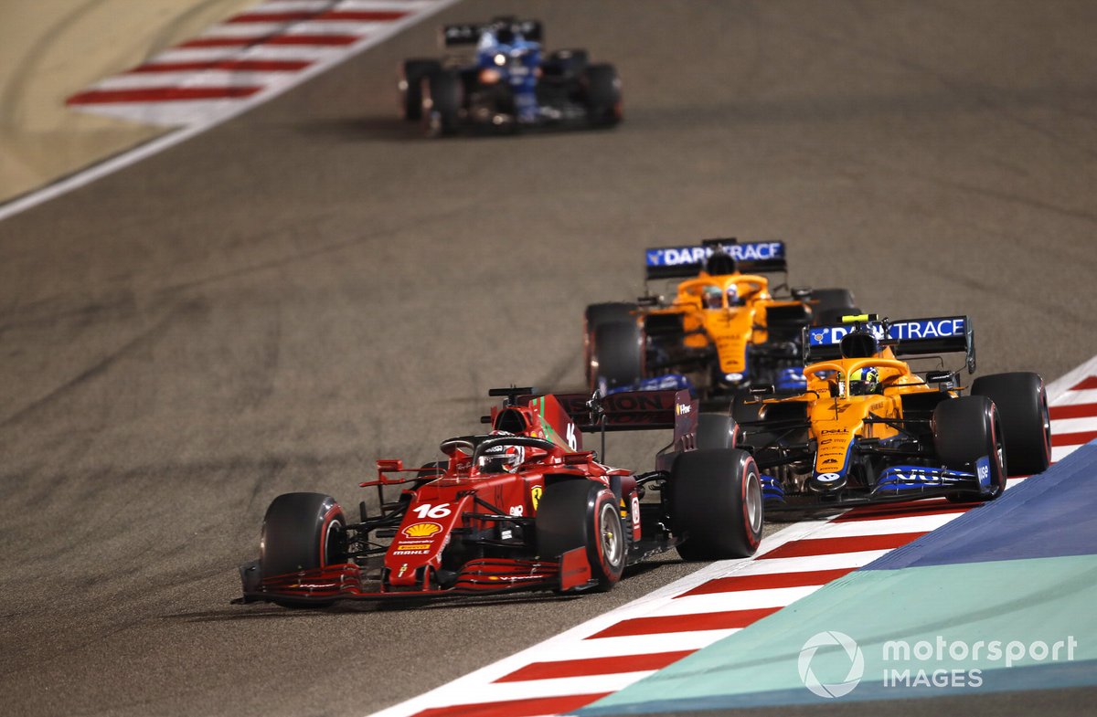 Charles Leclerc, Ferrari SF21, Lando Norris, McLaren MCL35M, Daniel Ricciardo, McLaren MCL35M, dan Fernando Alonso, Alpine A521