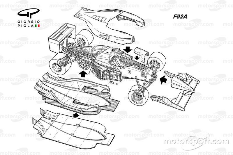 Spaccato della Ferrari F92A