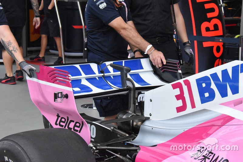 Racing Point Force India, dettaglio dell'ala posteriore