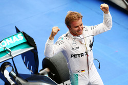 Race winner Nico Rosberg, Mercedes AMG F1 celebrates in parc ferme