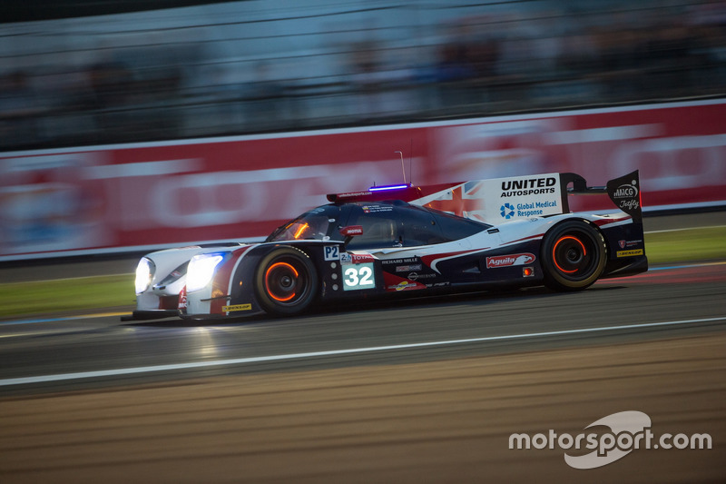 Juan Pablo Montoya tijdens zijn debuut in de 24 uur van Le Mans in 2018.